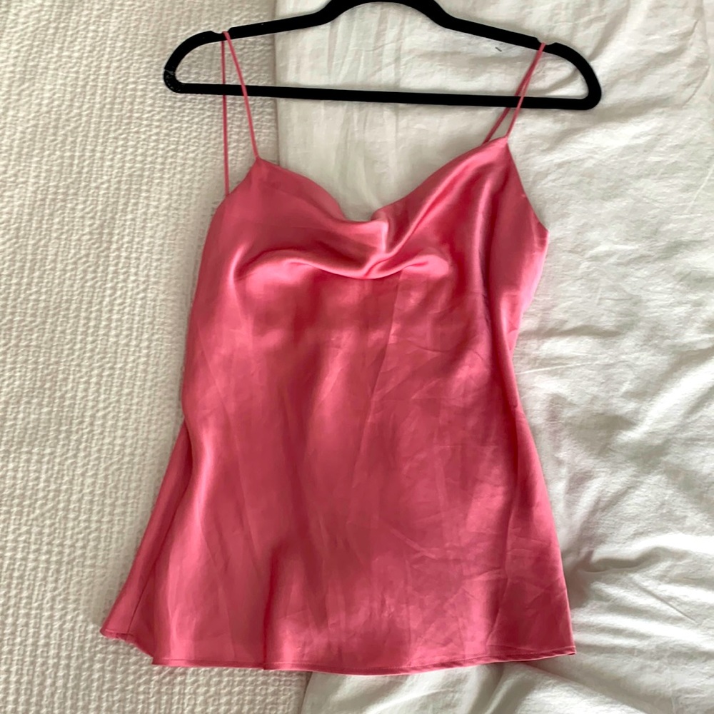 Zara, Silky top, Pink, Size: Small